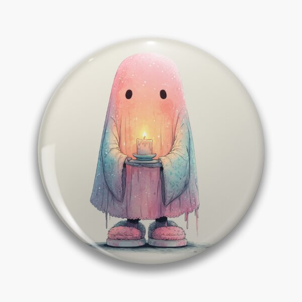 Item preview, Pastel Ghost with Slippers-Cozy Creepy Cute Spirit designed and sold by Croneandquill.