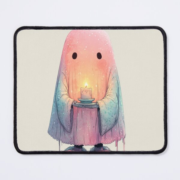 Item preview, Pastel Ghost with Slippers-Cozy Creepy Cute Spirit designed and sold by Croneandquill.