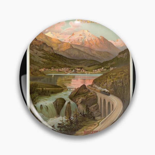 Item preview, Vintage French Travel Poster | Chemins de fer de l'Est | Haute Engadine Davos St. Moritz | Alpine Railway Art | Retro Wall Decor designed and sold by artofuniverse.