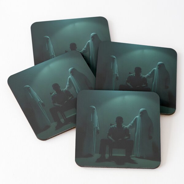 Item preview, A Man Sitting. Two Ghosts Next To Him designed and sold by Extintos.