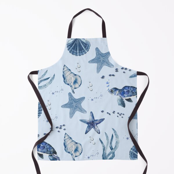 Item preview, blue sea design, starfish, turtle, ocean lovers, cute designed and sold by Your Art Place.