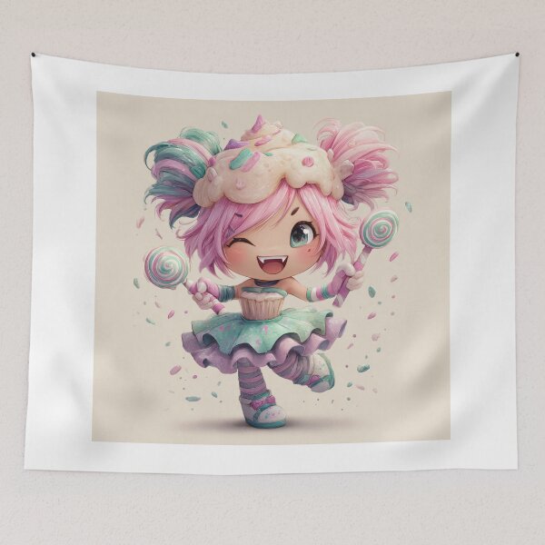 Item preview, Creepy Cute Fanged Cupcake Girl designed and sold by Croneandquill.
