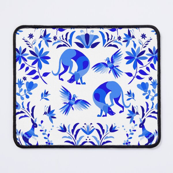 Item preview, Weimaraners, birds & bunnies otomi inspired pattern designed and sold by bluweim.