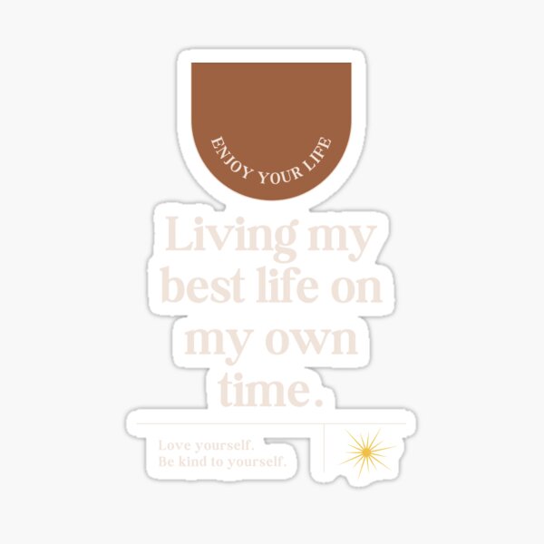 Item preview, "Inspirational and Motivational Quote - Living My Best Life" designed and sold by the Minimalist Edit.