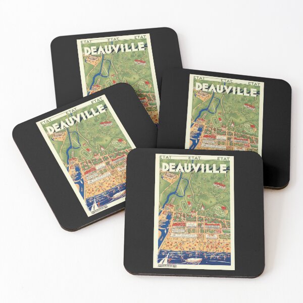 Item preview, Vintage Deauville Travel Poster | Art Deco Style Seaside Resort Print | Côte Fleurie France Wall Art | 1920s-1930s Retro Decor designed and sold by artofuniverse.