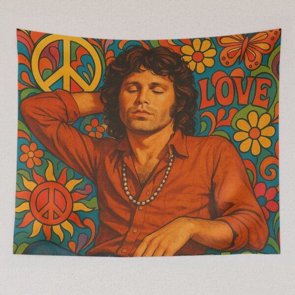Item preview, Jim Morrison Psychedelic 60s Art designed and sold by TheAmericanPoet.