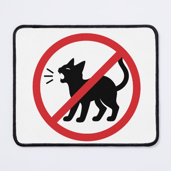 Item preview, Cat Meow banned sign designed and sold by leisvan.