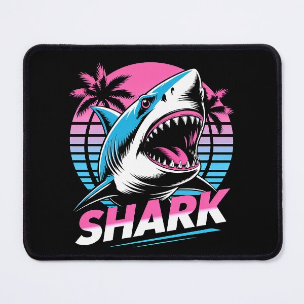 Item preview, Retro Wave Shark Attack designed and sold by Exodoi.