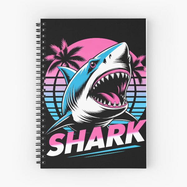 Item preview, Retro Wave Shark Attack designed and sold by Exodoi.