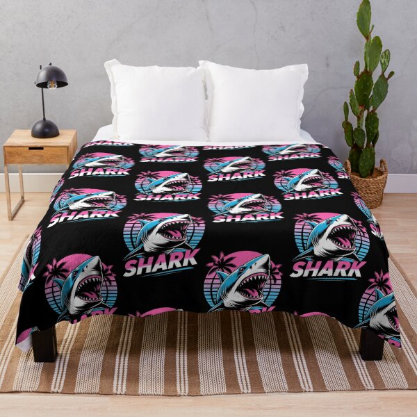 Item preview, Retro Wave Shark Attack designed and sold by Exodoi.