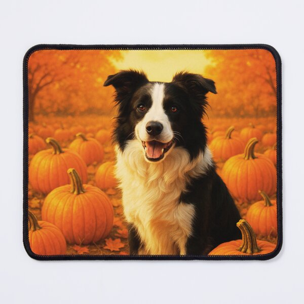 Item preview,  Border Collie in Pumpkin Patch - Autumn Fall Dog Art designed and sold by Nature's Palette.