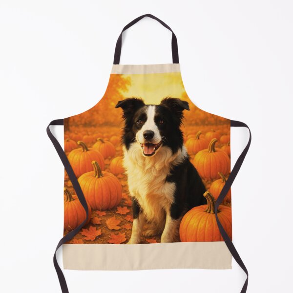 Item preview, Border Collie in Pumpkin Patch - Autumn Fall Dog Art designed and sold by Nature's Palette.
