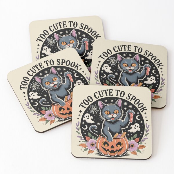 Item preview, Vintage Halloween Black Cat – Too Cute to Spook designed and sold by lalasine.story.