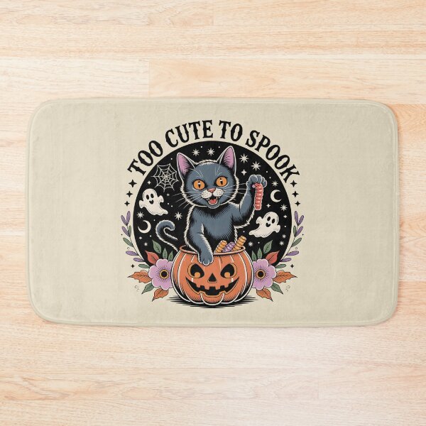 Item preview, Vintage Halloween Black Cat – Too Cute to Spook designed and sold by lalasine.story.