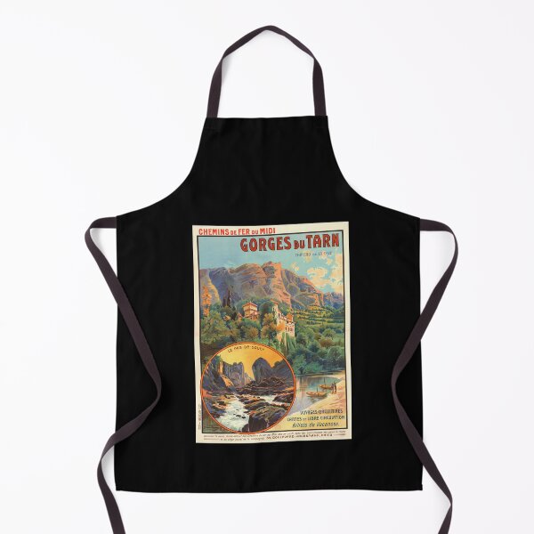 Item preview, Vintage Art Deco Travel Poster | Gorges du Tarn France | Château de la Caze | Chemins de Fer du Midi | Scenic Railway Artwork designed and sold by artofuniverse.