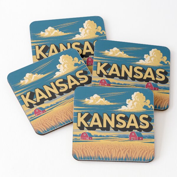 Item preview, Kansas: Classic-Style Travel Poster designed and sold by LSVart.