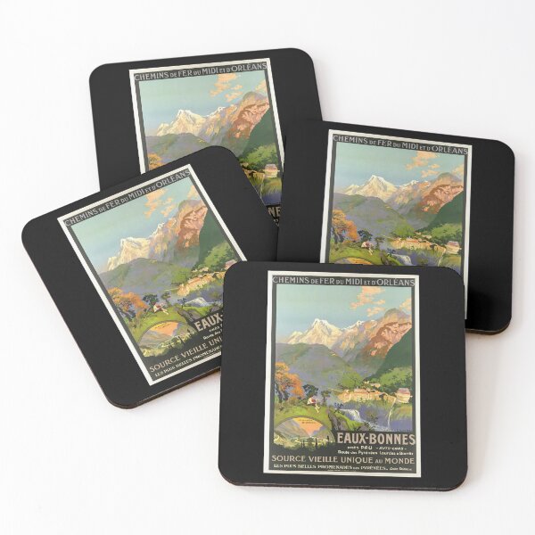 Item preview, Vintage French Travel Poster | Eaux-Bonnes Spa Town | Chemins de Fer du Midi et d'Orléans | Pyrenees Mountains | Early 20th Century Art designed and sold by artofuniverse.