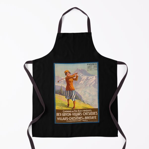 Item preview, Vintage Swiss Travel Poster | Electric Railways Art | Bex to Bretaye | Early 20th Century Golf Scene | Alpine Landscape designed and sold by artofuniverse.