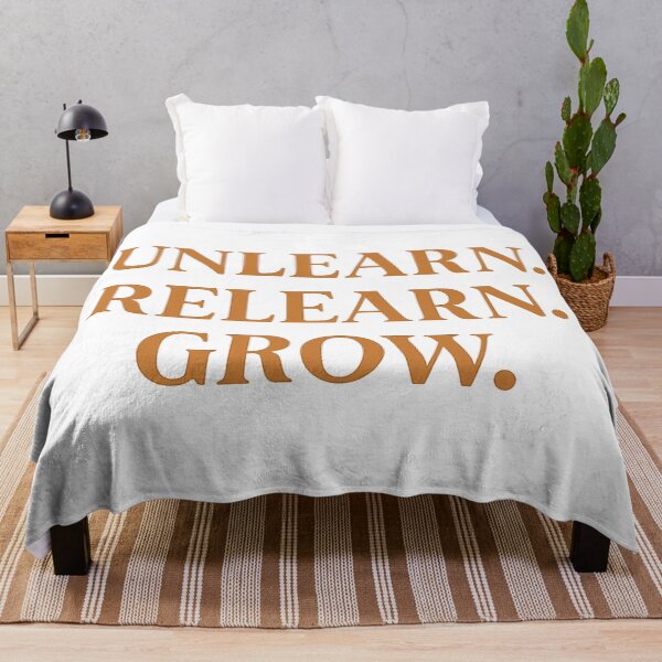Item preview, Unlearn. Relearn. Grow. – Minimal Self Growth Quote designed and sold by Nuvijo.