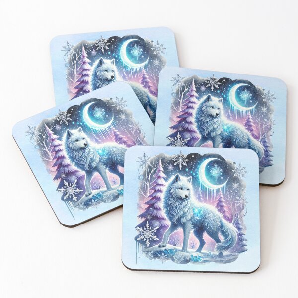 Item preview, Moonlit Silence: The Enchanted Winter Wolf designed and sold by MysticOzzy.