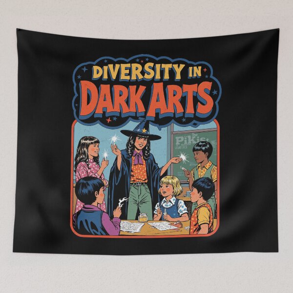 Item preview, Diversity in Dark Arts Retro Wizard Witch School Design designed and sold by Vintagenaut Co..