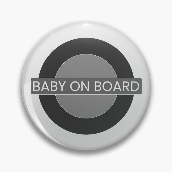 Item preview, Baby on Board – monochrome parody design designed and sold by DesignsByDadUK.