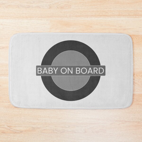Item preview, Baby on Board – monochrome parody design designed and sold by DesignsByDadUK.