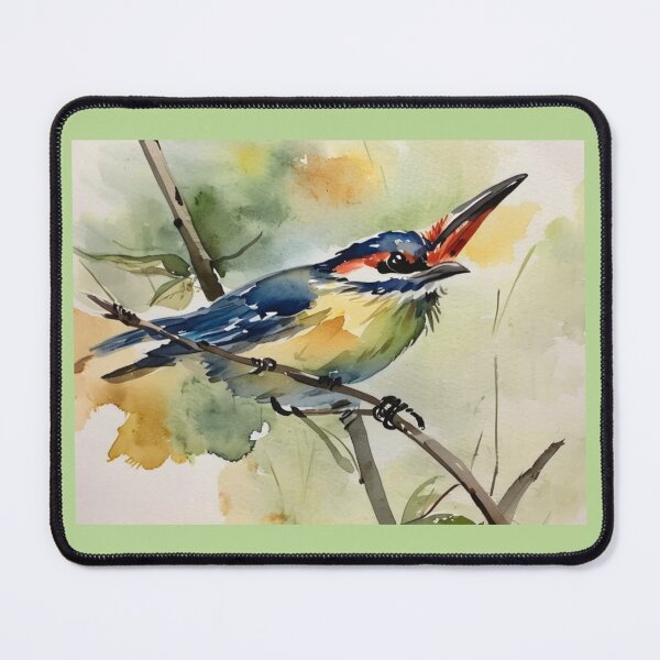 Item preview, Kingfisher bird(watercolour + AI) designed and sold by artsmeow.