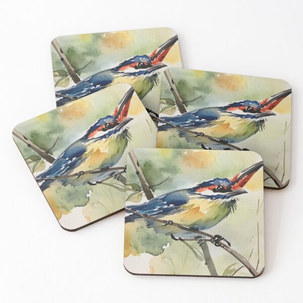 Item preview, Kingfisher bird（watercolour + AI） designed and sold by artsmeow.