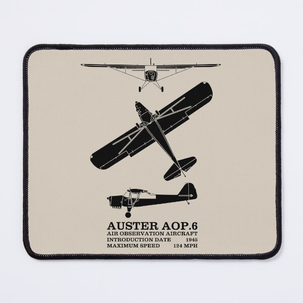 Item preview, Auster AOP.6 British WW2 Plane Silhouettes Infographic designed and sold by MilitaryMart.