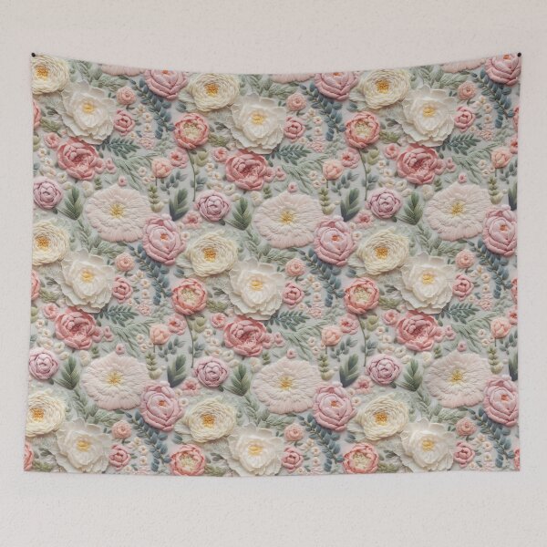 Item preview, Pastel Embroidery Floral Elegance designed and sold by HasHs.