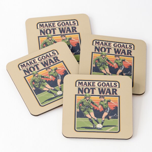 Item preview, Make Goals Not War Retro Soccer Peace Design designed and sold by Vintagenaut Co..