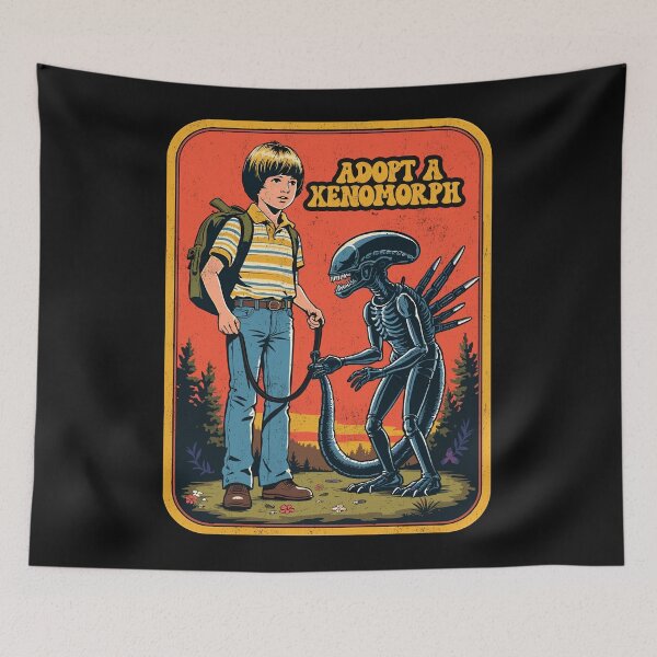 Item preview, Adopt a Xenomorph Alien Retro Design designed and sold by Vintagenaut Co..