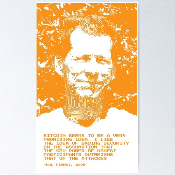 Item preview, Hal Finney Bitcoin Seems Pixel Art Quote designed and sold by CyberRex.
