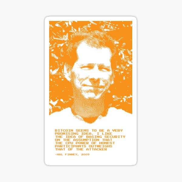 Item preview, Hal Finney Bitcoin Seems Pixel Art Quote designed and sold by CyberRex.