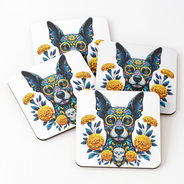 Item preview, Vibrant Xoloitzcuintle Art – Mexican Day of the Dead Dog Illustration designed and sold by  Ojo de Lilith.