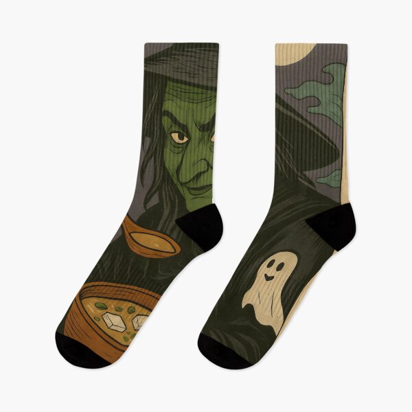 Item preview, Witch Eating Miso Soup in Japanese Halloween Art designed and sold by Stickteez.