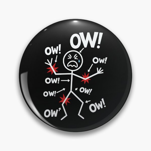 Item preview, Ow Ow Ow Stick Figure Ow Character Chronic Pain  designed and sold by clothesy7.