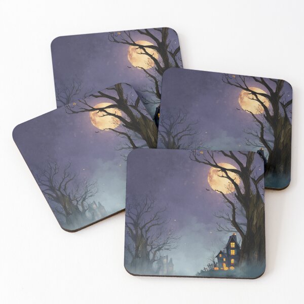 Item preview, Haunted House in Moonlit Fog designed and sold by Tanita Platina.