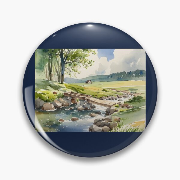 Item preview, Clapper bridge over the Avon2（watercolour + AI） designed and sold by artsmeow.