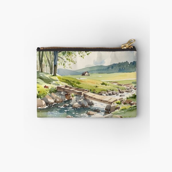 Item preview, Clapper bridge over the Avon2（watercolour + AI） designed and sold by artsmeow.