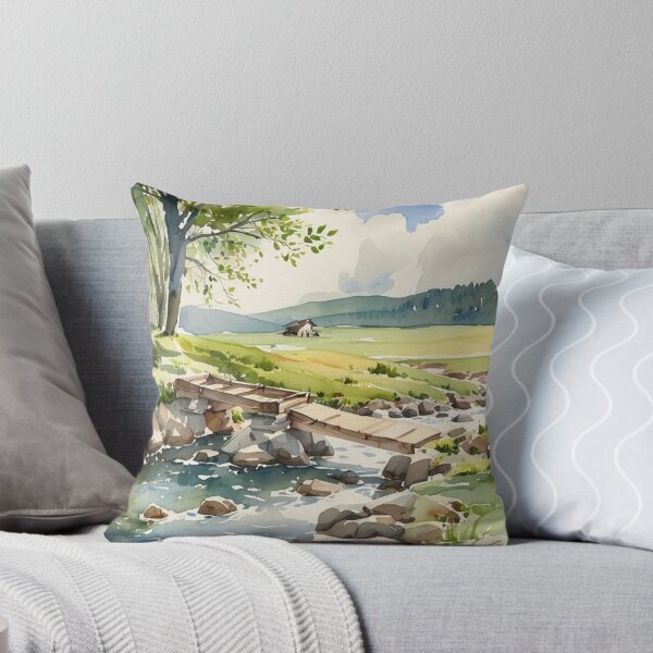 Item preview, Clapper bridge over the Avon2（watercolour + AI） designed and sold by artsmeow.