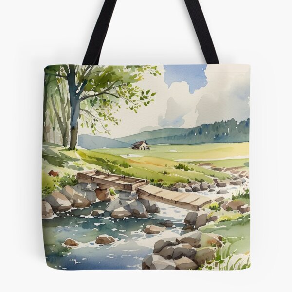 Item preview, Clapper bridge over the Avon2（watercolour + AI） designed and sold by artsmeow.