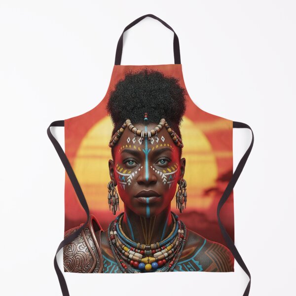 Item preview, Afrofuturistic Tribal Warrior: Sunset Strength Artwork Collection designed and sold by TTFLAB.