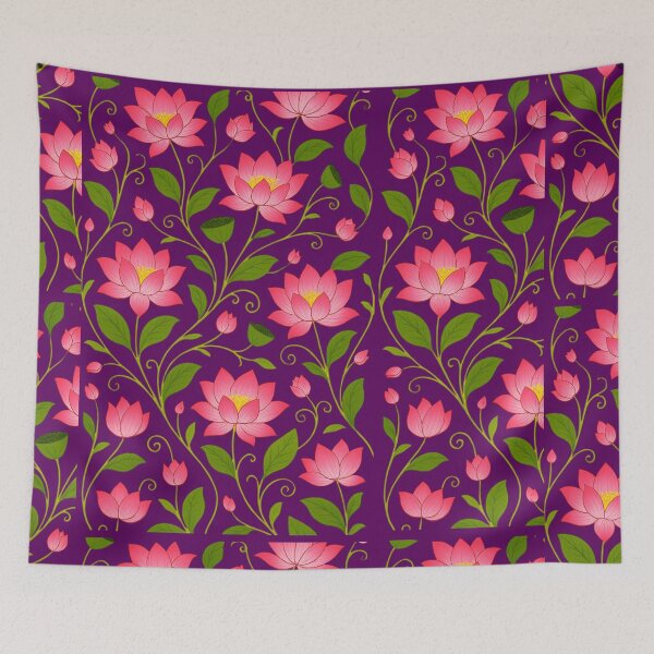 Item preview, Pichwai Art/Painting - Lotus for House Warming/Indian Marriage/Wedding  designed and sold by ShreecreatE.