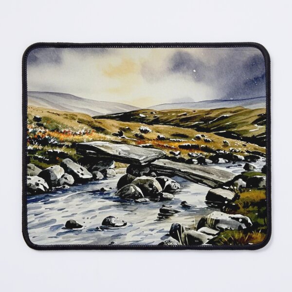 Item preview, Clapper bridge over the Avon（watercolour + AI） designed and sold by artsmeow.