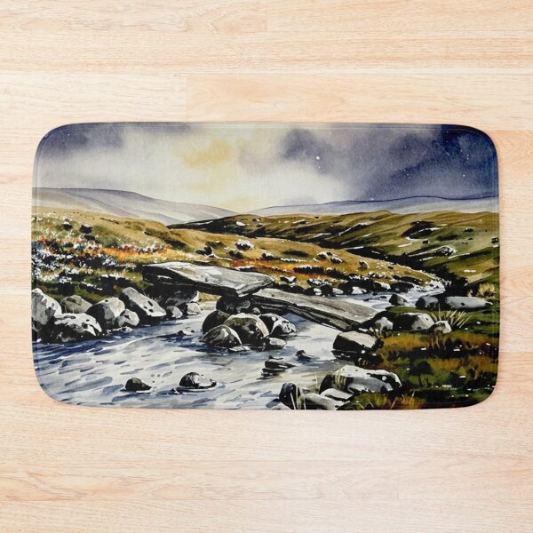 Item preview, Clapper bridge over the Avon(watercolour + AI) designed and sold by artsmeow.