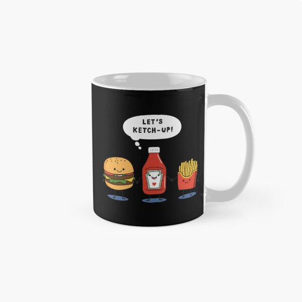 Item preview, Let’s Ketch-Up – Funny Ketchup Burger Fries Cartoon designed and sold by Haji  Kamora.