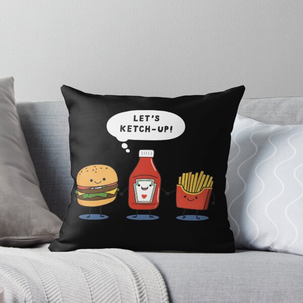 Item preview, Let’s Ketch-Up – Funny Ketchup Burger Fries Cartoon designed and sold by Haji  Kamora.