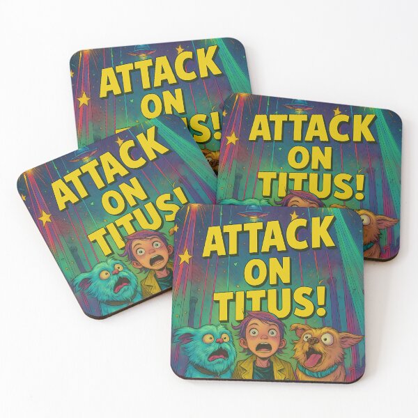 Item preview, Attack on Titus! – Alien Invasion Mayhem designed and sold by GummyShelf.